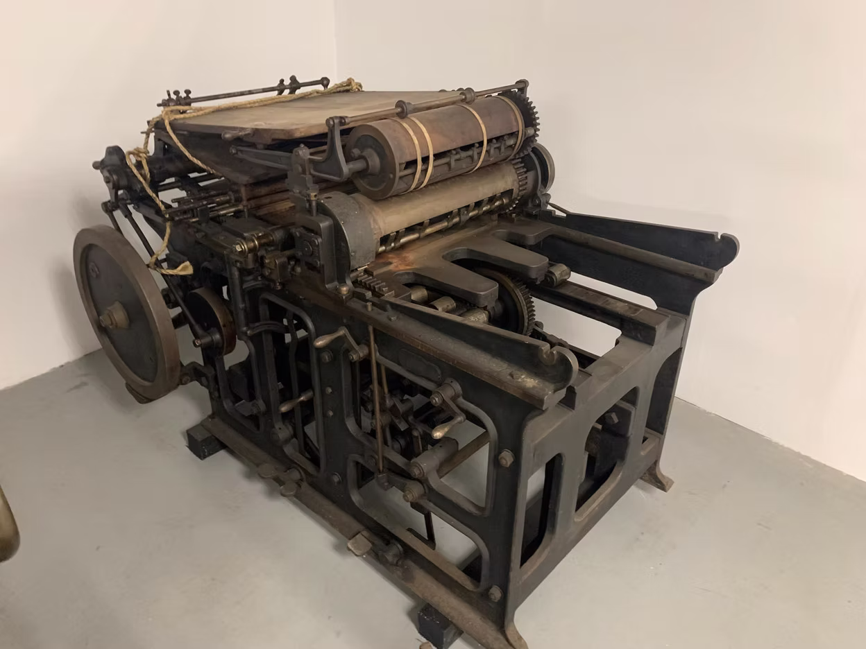 6-H-1 Cerca 1860, W Dawson & sons, Otley , London , manual push , stop cylinder