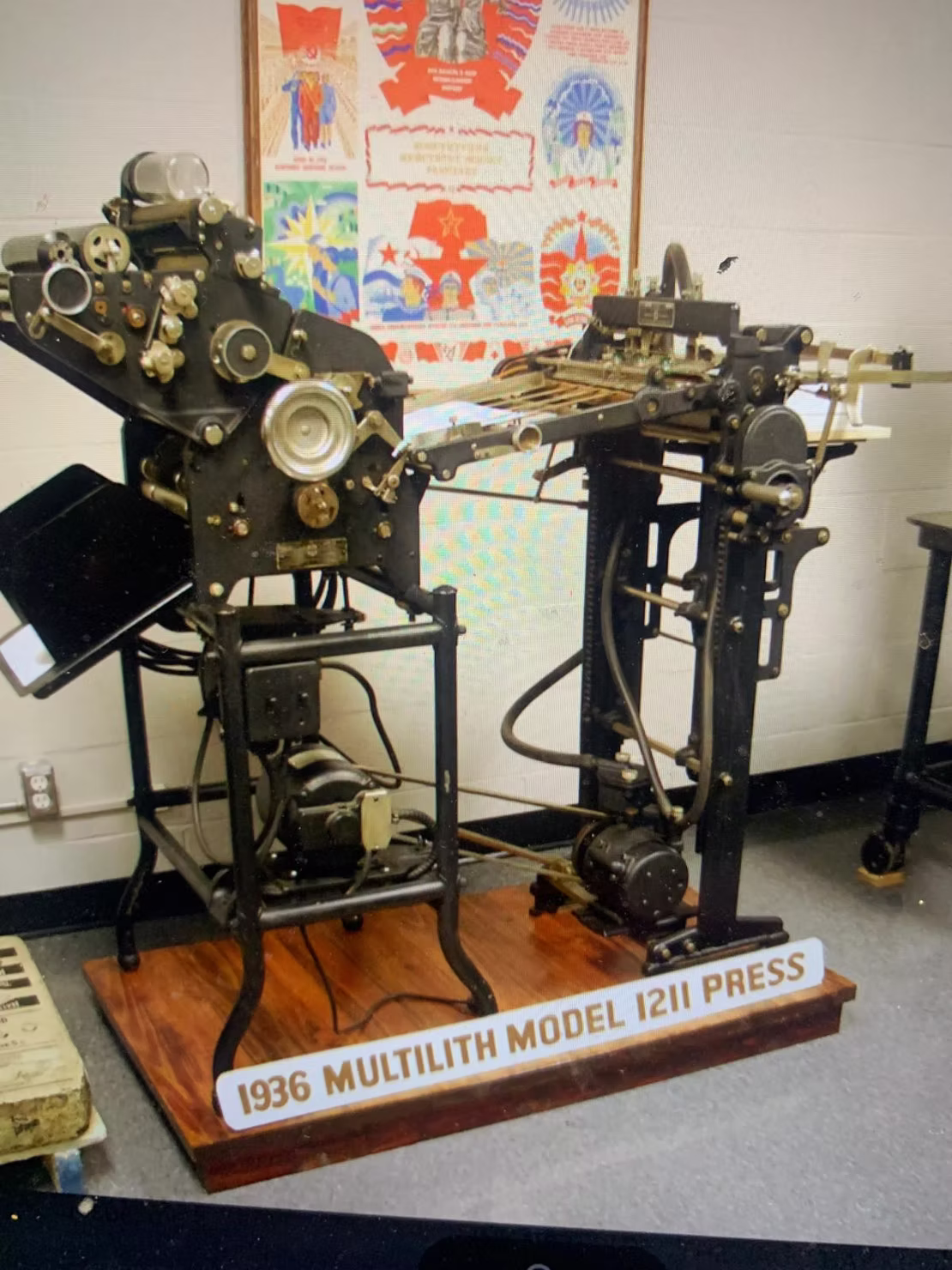 6-K-1 1936 Multilith Model 1211, ist offset press , Chicago 6-K-1 1936 Multilith Model 1211, ist offset press , Chicago